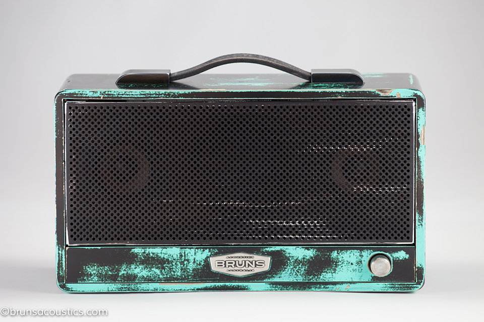 Bruns Bluetooth Retro Speakers, Blue Front