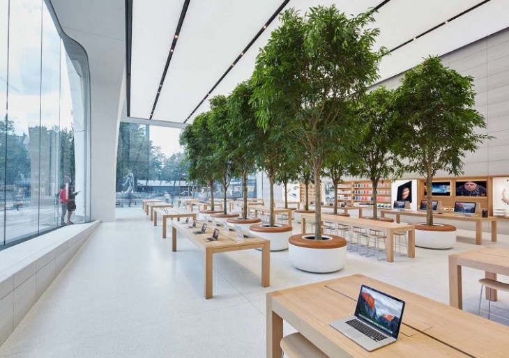 First Jony Ive Designed Apple Store Features Live Trees American Luxury 5931