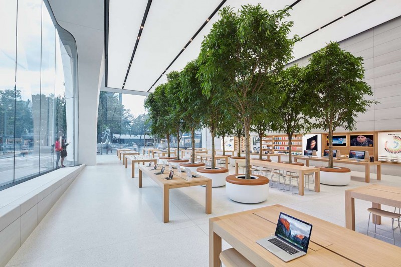 First Jony Ive-Designed Apple Store Features Live Trees | American Luxury