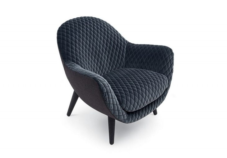 MAD KING Upholstered fabric armchair with armrests By Poliform, design Marcel  Wanders