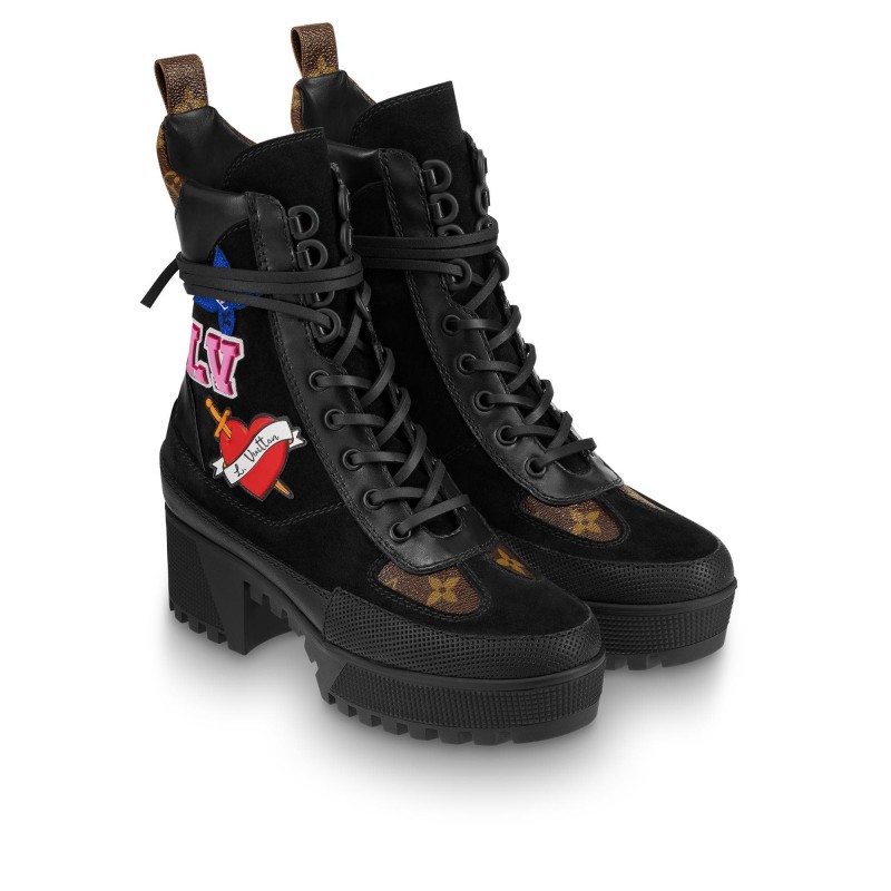 louis vuitton boots with patches