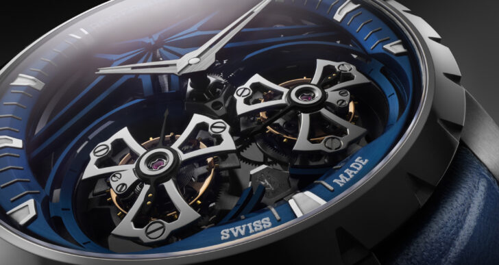 Roger Dubuis Soars With Excalibur Double Tourbillon Cobalt Chrome